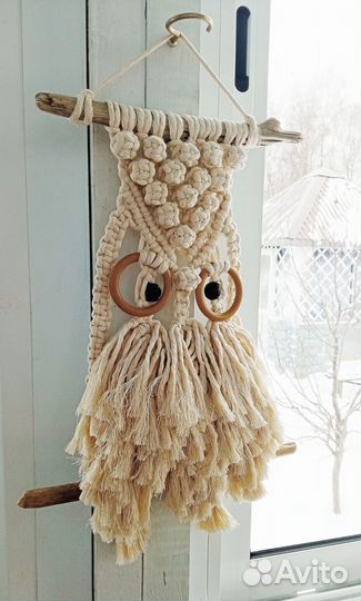 Оберег Сова Стефания. Техника макраме