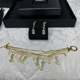 Saint Laurent браслет серьги