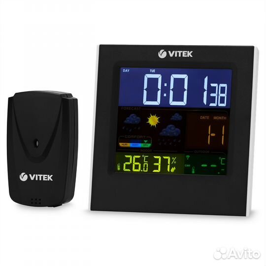 Метеостанция беспроводная Vitek VT-6411 в упаковке