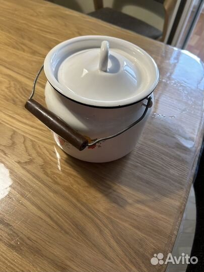 Бидон эмалированный белый