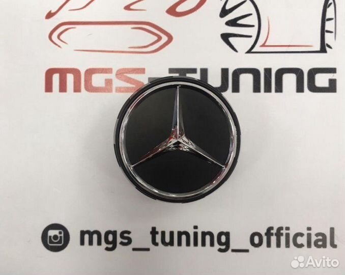 Колпачок в ступицу Mercedes Black Бочка