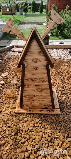 Мельница, колодец, телега