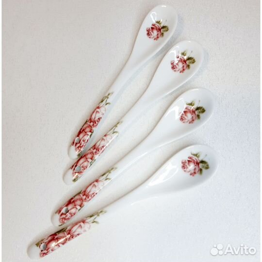 Чайные ложки фарфоровые, 4 шт