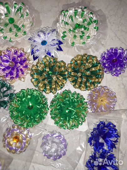 Бантики на резиночках, ручной работы