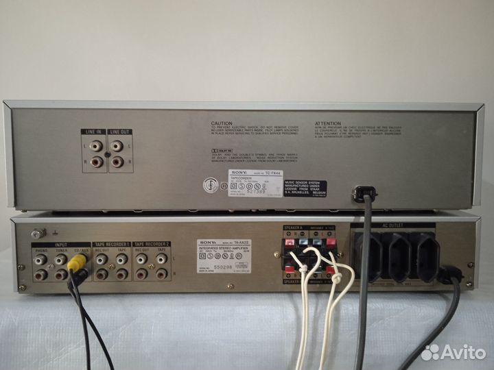 Кассетная дека sony TC-FX44, усилитель sony TA-AX