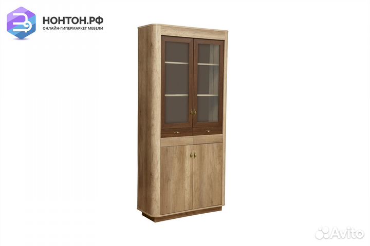 Витрина комбинированная Фантазия дуб каньон / дуб