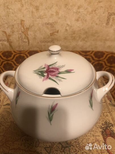 Супница, блюда, тарелки, салатник фарфор ирисы гдр