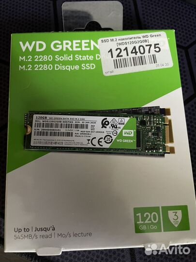 Ssd m2 WD Green 120Gb
