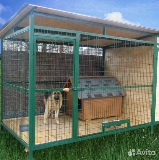 Вольер для собак. Будка. Вольер уличный