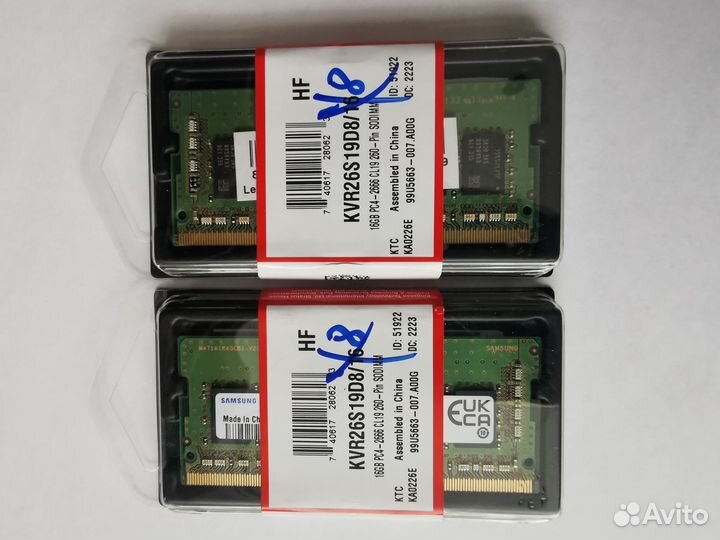 Комл-т 2 шт Модуль памяти 8 Gb SO-dimm dddr4-3200