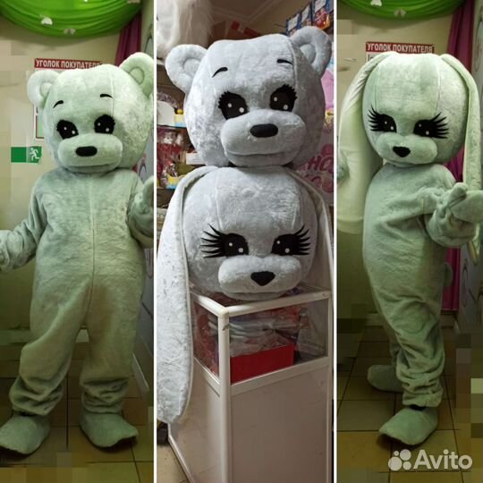 Ростовая кукла 2 в 1 Мишка + Зайка