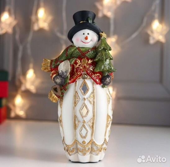 Снеговик новогодний фигурка Сималенд новая