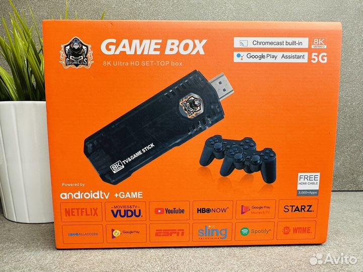 Игровая приставка Game Box 8k AndroidTV + Game