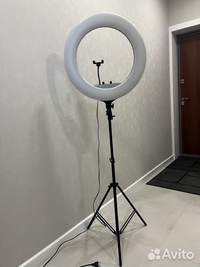 Кольцевая лампа 54 см со штативом