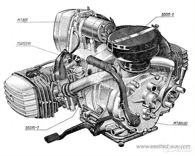Двигатель на мотоцикл днепр