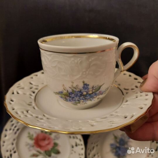 Mitterteich.Германия. Трио прорезной фарфор