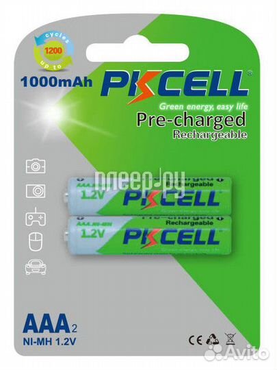 AAA - Pkcell 1.2V 1000mAh Ni-Mh NI-MH RTU AAA1