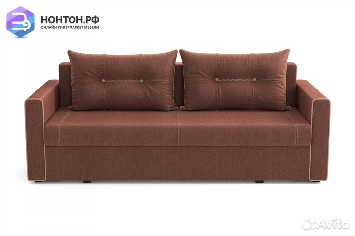 Диван еврокнижка Оригами коричневый