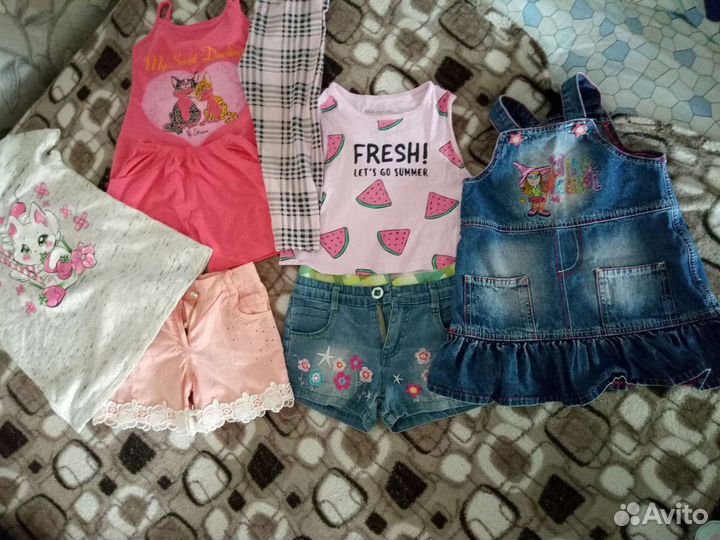 Вещи на девочку пакетом 4-5 лет