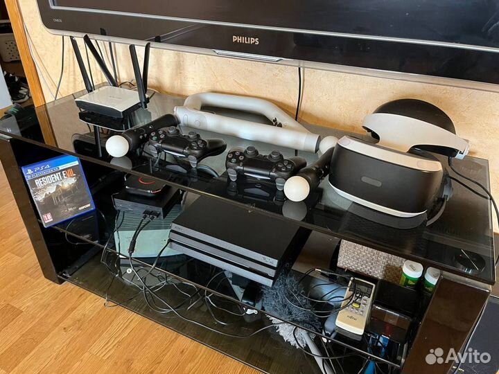 PS4 PRO 1TB + VR + Aim + Наушники + 29 Игр (VR)