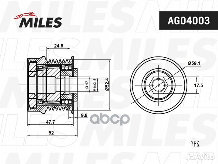 Муфта свободного хода toyota camry 3.5 06- ag04003