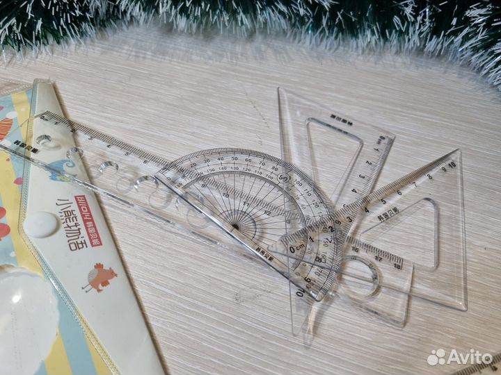 Набор школьника новый линейка офицерская закладка