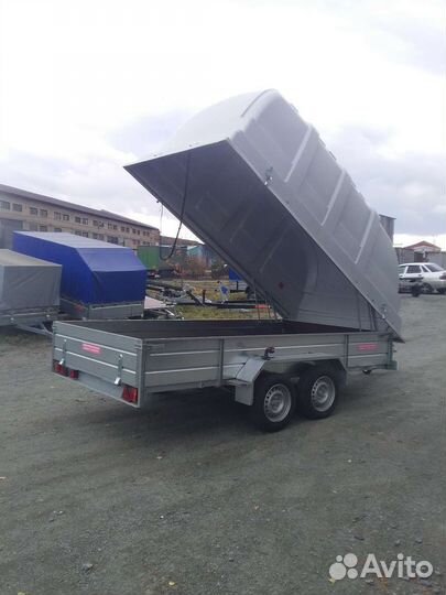 Прицеп лав 81013Е. 3.5*1.8 метра, с крышкой jaxal