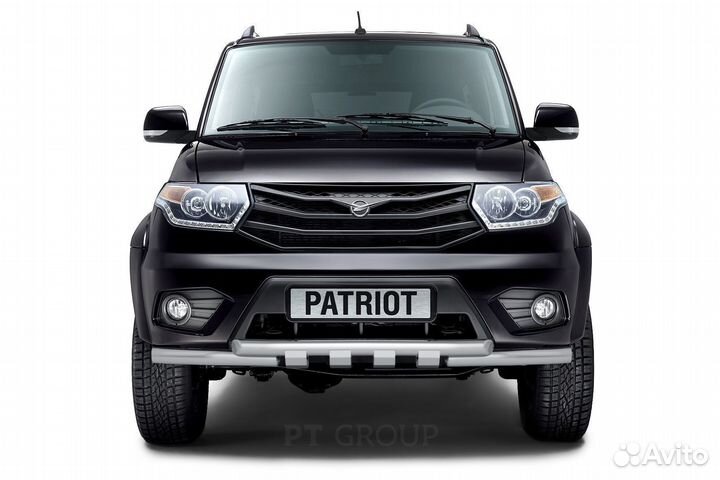 Защита переднего бампера УАЗ патриот