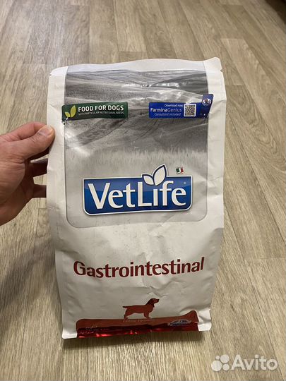 Сухой корм для собак VetLife Gastrointestinal 2кг