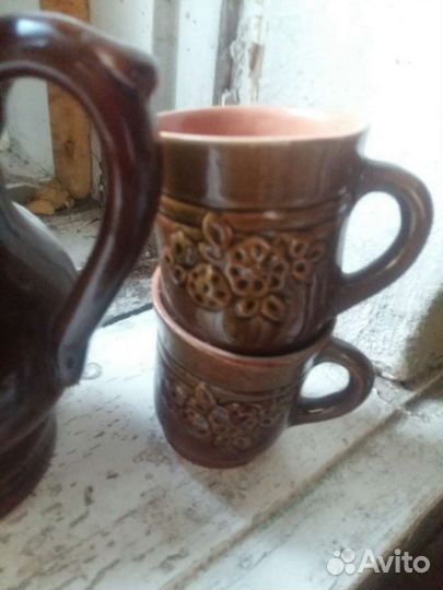 Сервиз кофейный глина