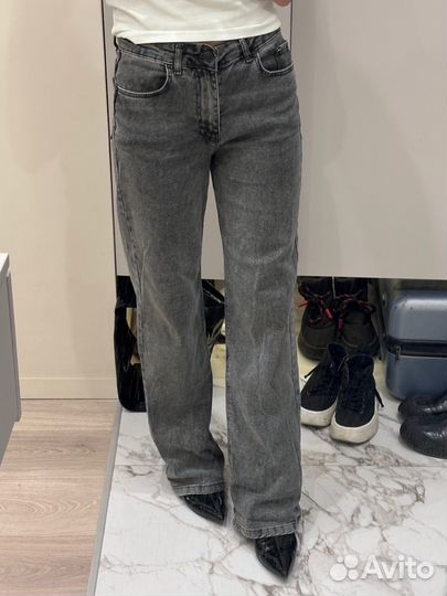 Джинсы серые