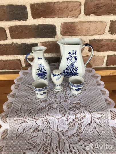 Синий лук, луковый узор кухонная посуда