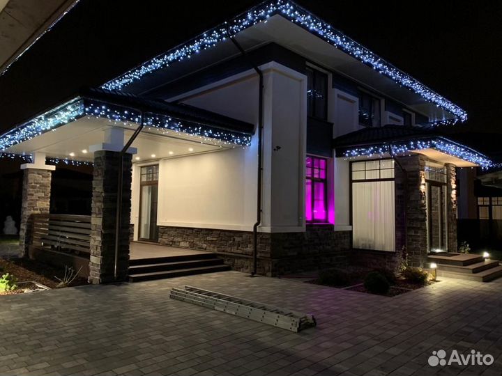 Гирлянда уличная Бахрома 5 метров 165 Led