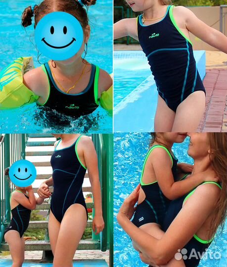 Купальники слитные для дочки и мамы Family look