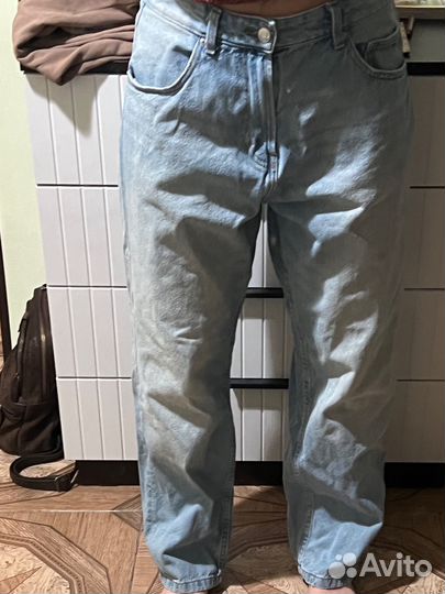 Джинсы широкие багги bershka женские