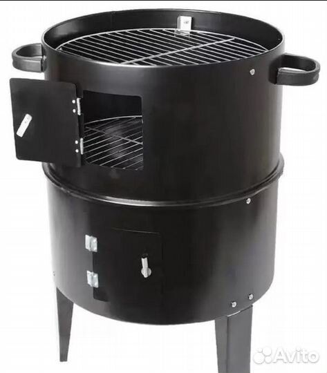 Гриль мангал барбекю коптильня двухярусная