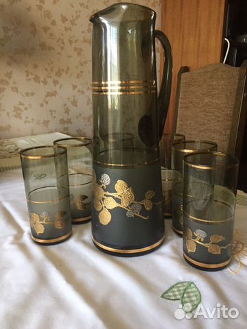 Кувшин Bohemia и шесть стаканов