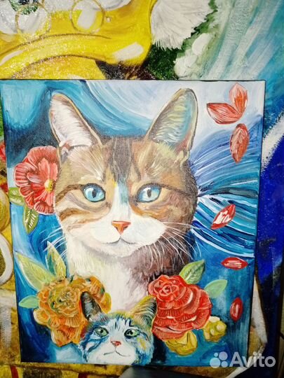 Картина кошка
