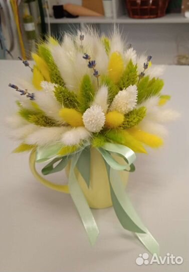 Нежные пушистики из сухоцветов