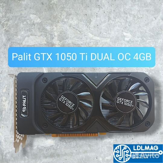Видеокарта Palit GTX 1050 Ti dual OC 4GB