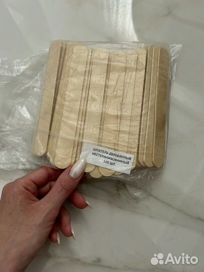 Деревянные шпатели 100 штук