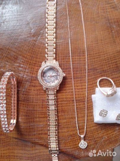 Часы, браслет, кольцо, серьги кулон, женский
