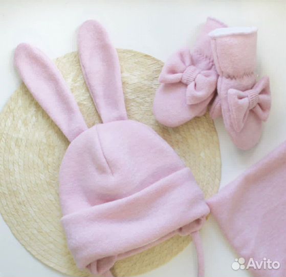 Шапка снуд и варежки