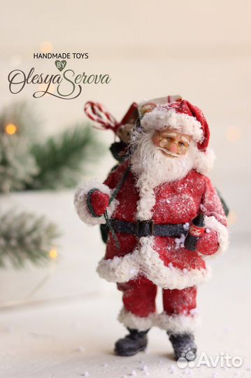 Ватная елочная игрушка