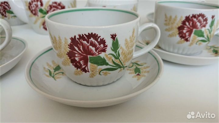 Чайные сервизы Дулево и Вербилки без позолоты