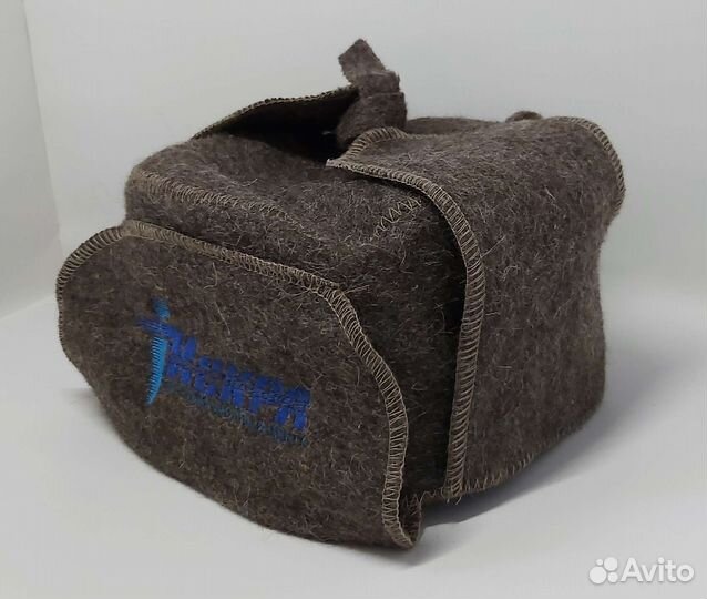 Шапка ушанка для бани