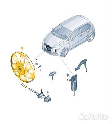 Вентилятор радиатора Volkswagen Polo CWV 279652