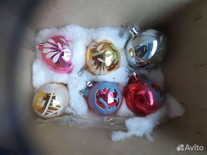 Елочные игрушки СССР стекло