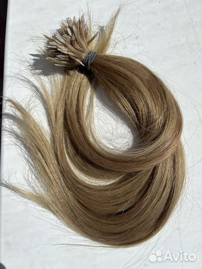Волосы для наращивания 40 см блонд