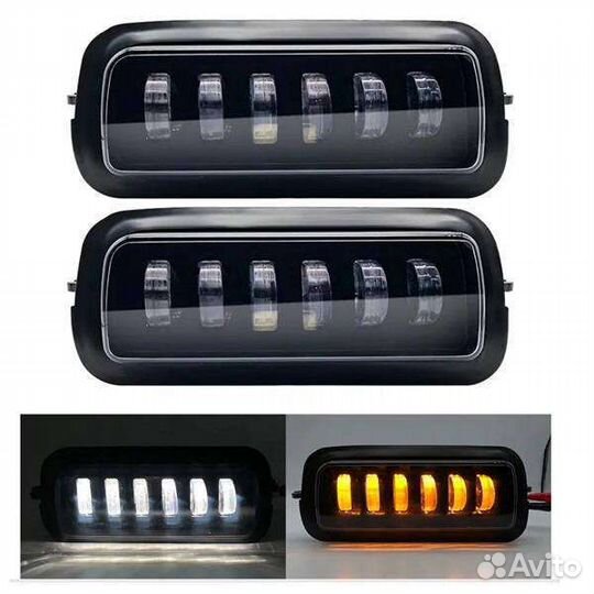 Светодиодные Надфарники на Ниву 6 линз